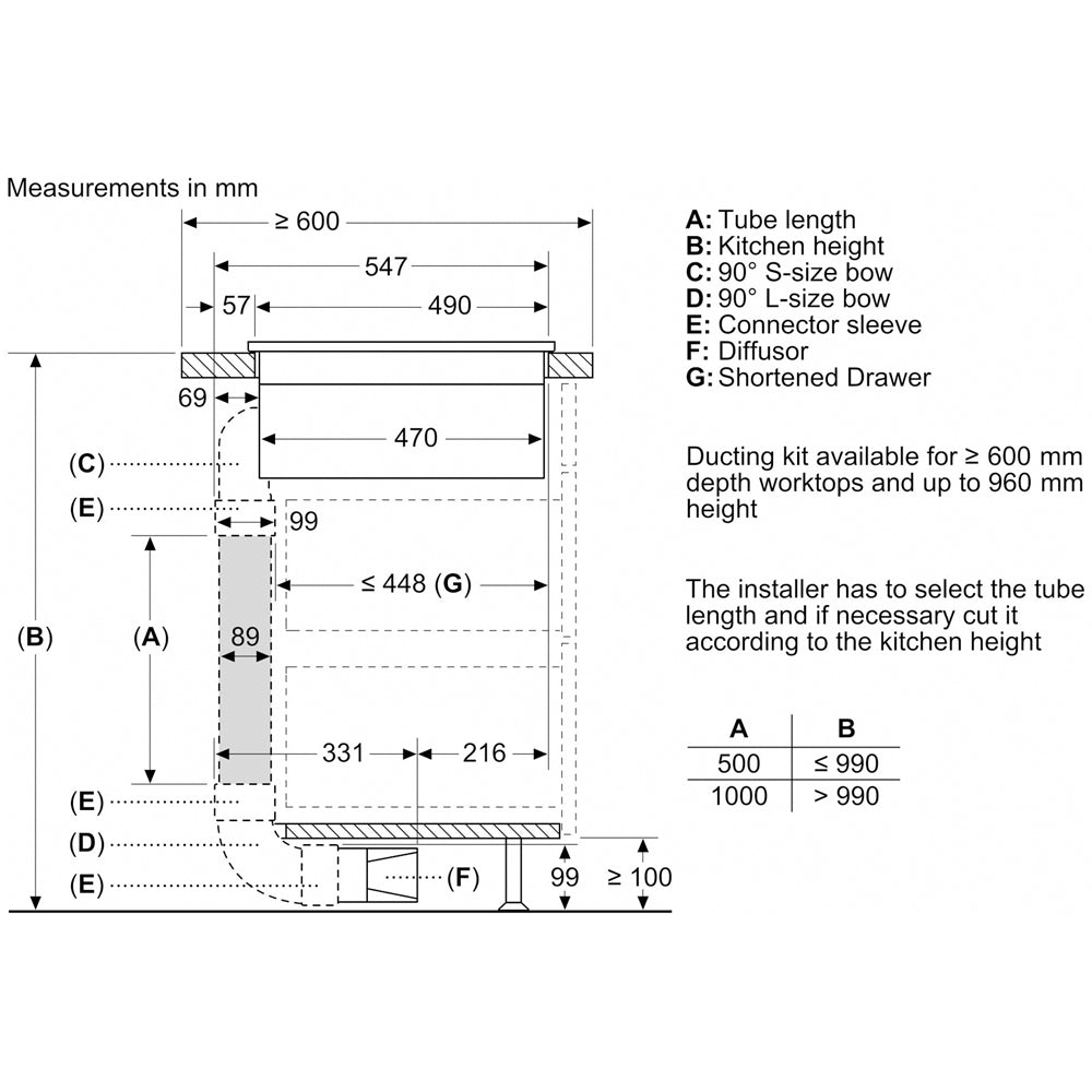 Neff V56NBS1L0 60cm Induction Hob with Integrated Ventilation System