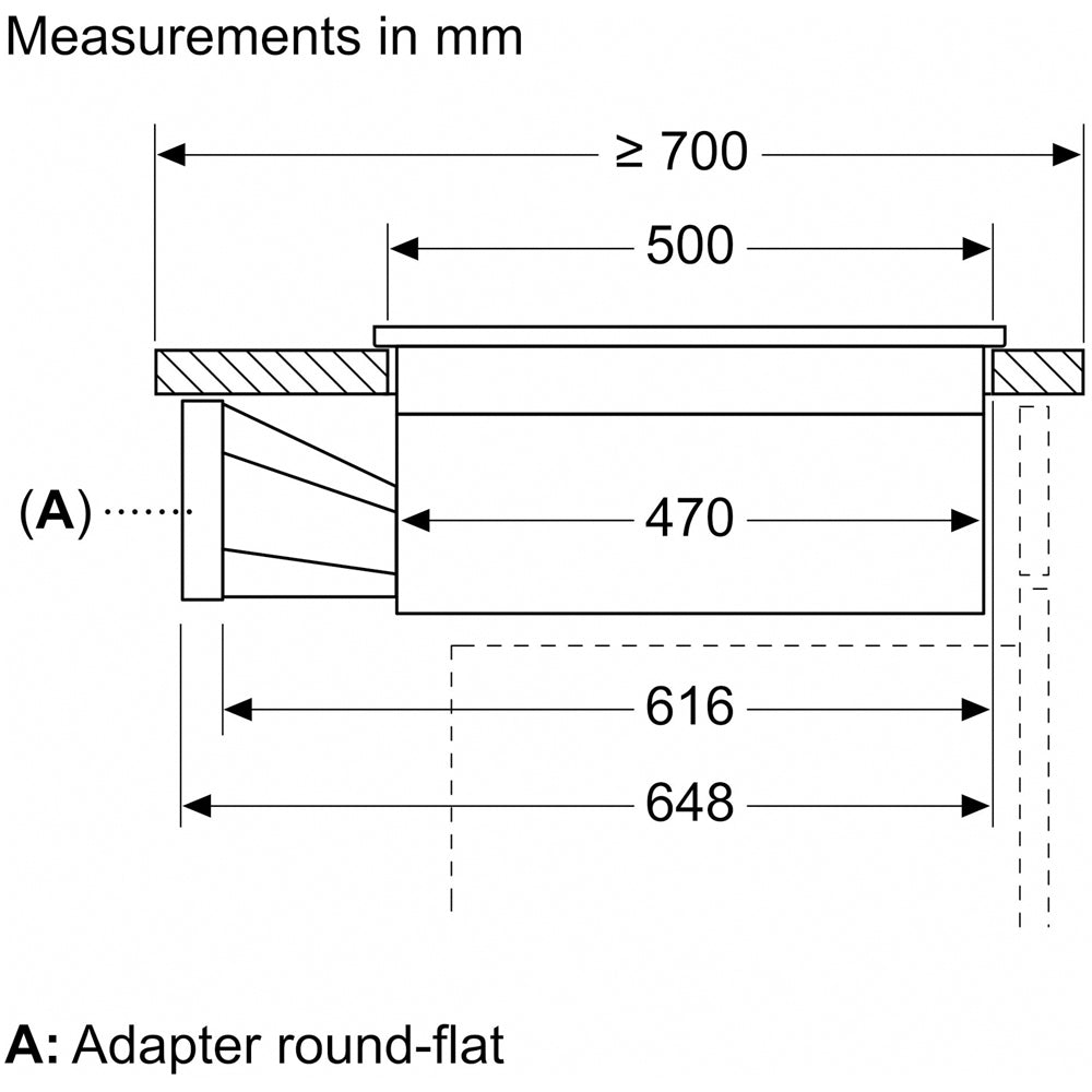 Neff V58NBS1L0 N50 80cm Induction Hob with Integrated Ventilation System