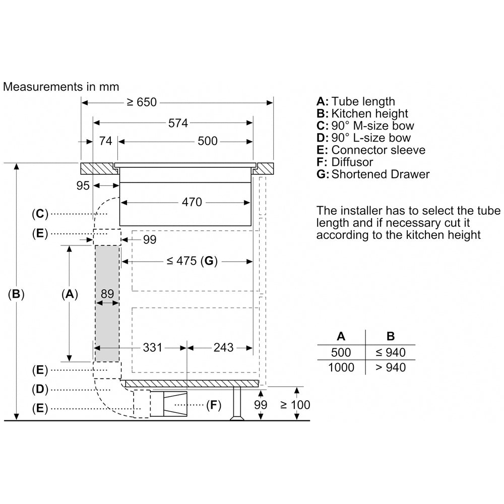 Neff V58PHQ4C0 N70 80cm Induction Hob with Built in Ventilation System