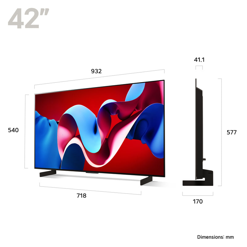LG OLED65C46LA 65 Inch C4 4K Ultra HD HDR OLED evo Smart TV 2024