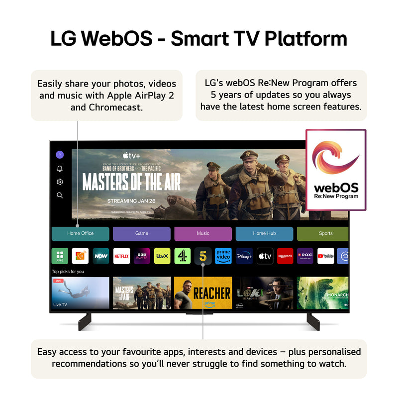 LG OLED42C44LA 42 Inch C4 4K Ultra HD HDR OLED evo Smart TV 2024