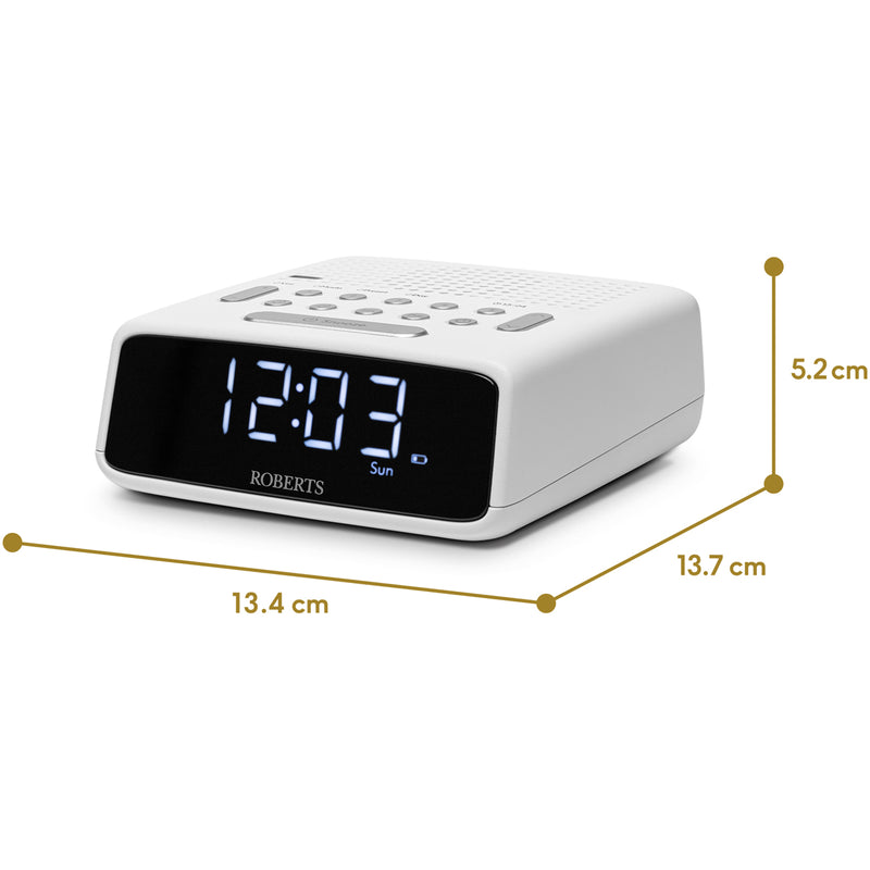 Roberts Ortus FM Alarm Clock Radio White