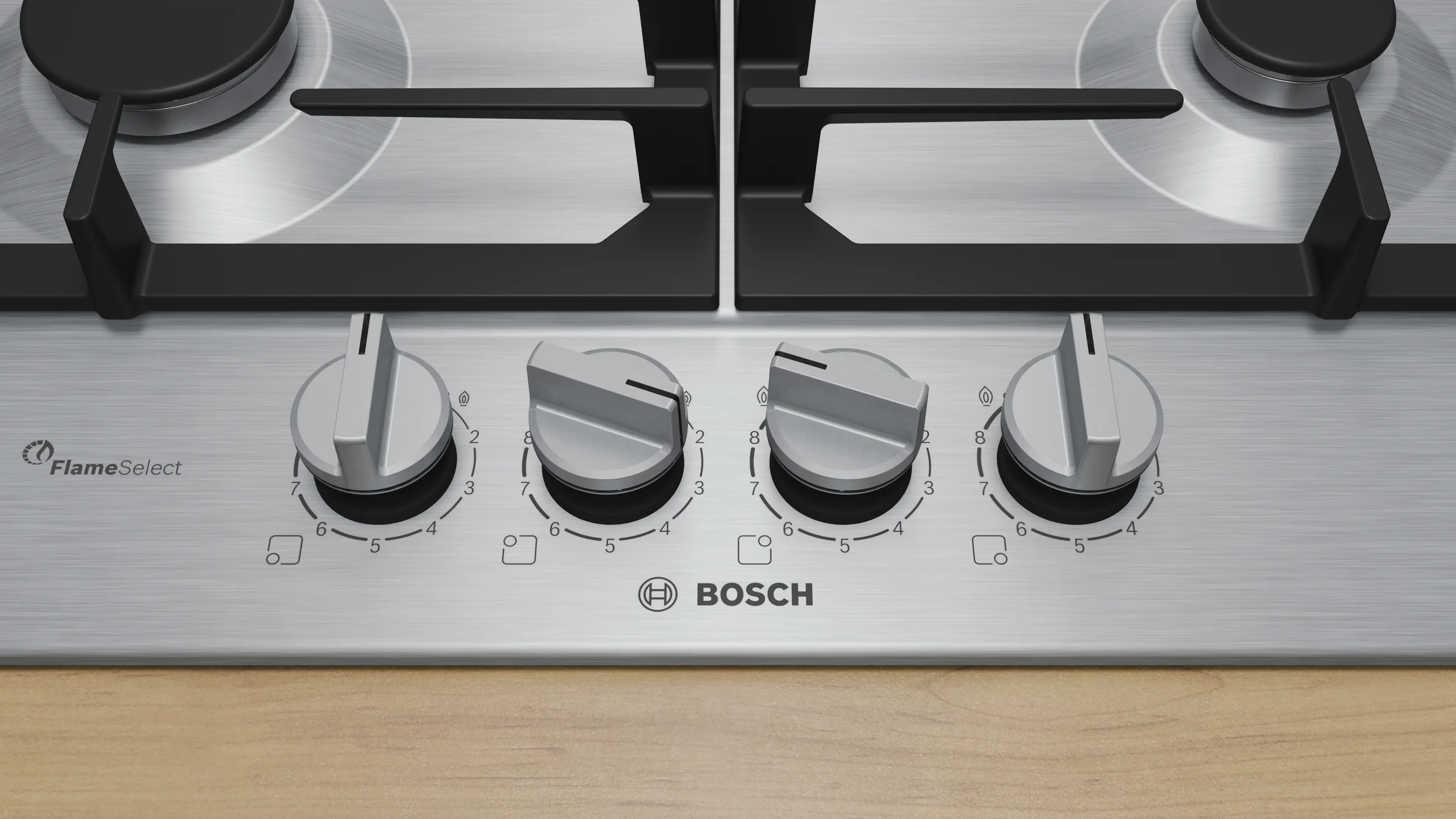 Bosch Series 6 PCP6A5I90 60cm Gas Hob Stainless Steel