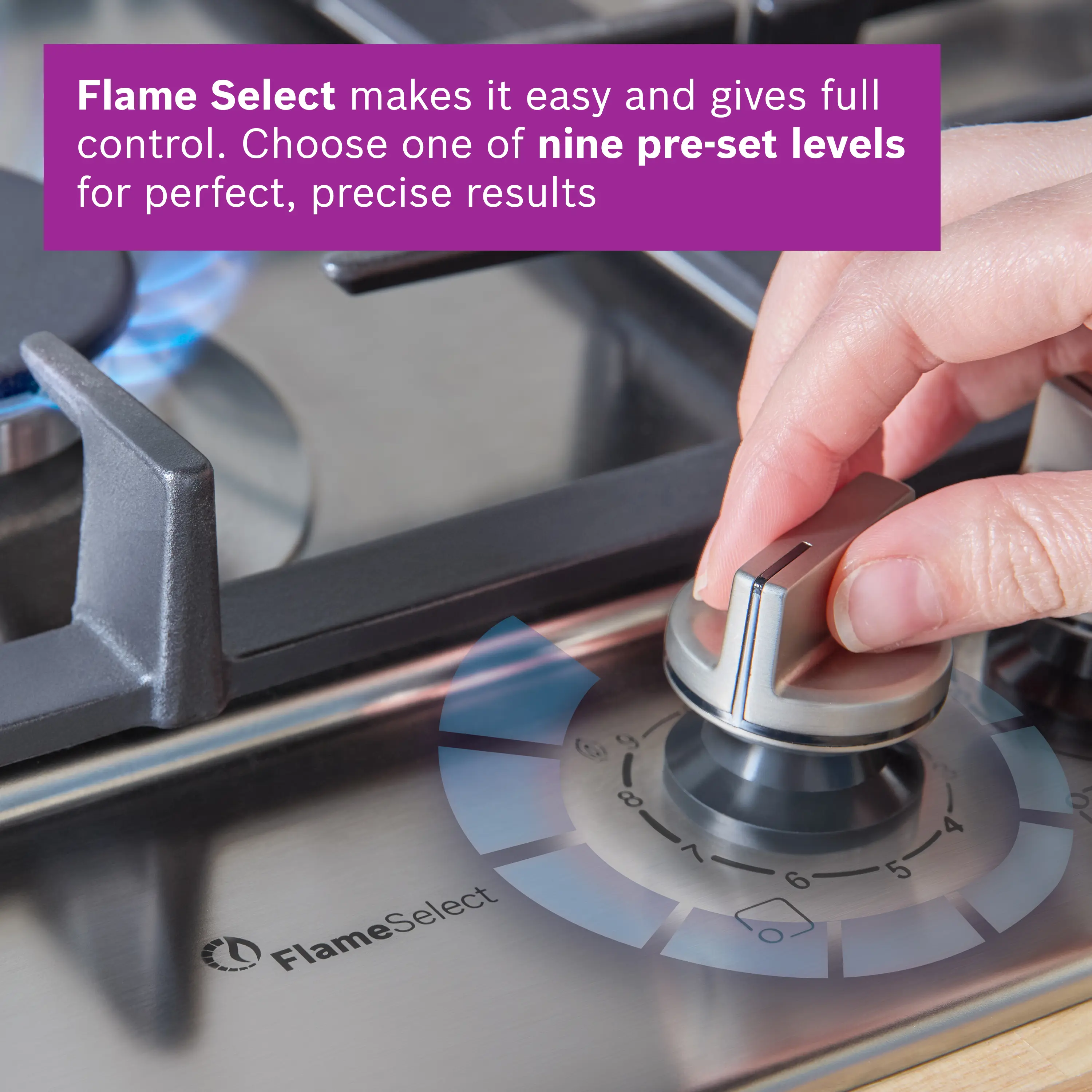 Bosch Series 6 PCP6A5I90 60cm Gas Hob Stainless Steel