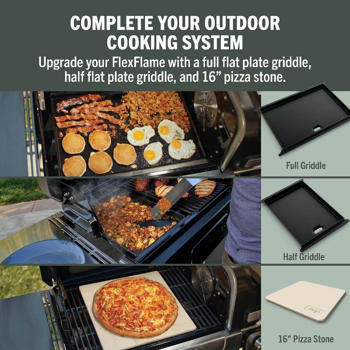 Ninja PG301UK FlexFlame Gas BBQ & Outdoor Cooking System Black Silver