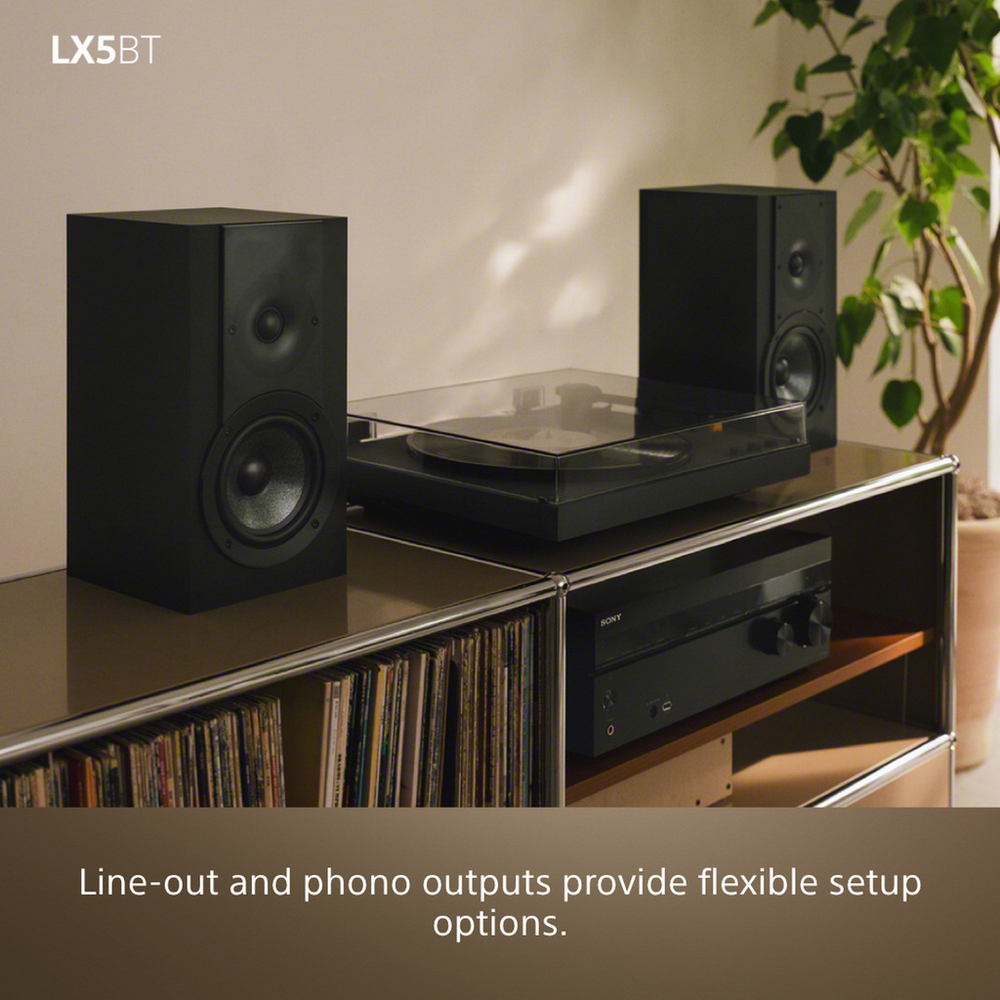 Sony PS-LX5BT Wireless Bluetooth Turntable with Bowers & Wilkins PX7 S3 Wireless Over-Ear Headphones