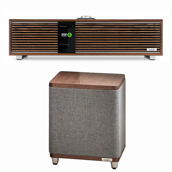 Ruark R410 Integrated Music System with RS1 Subwoofer Walnut
