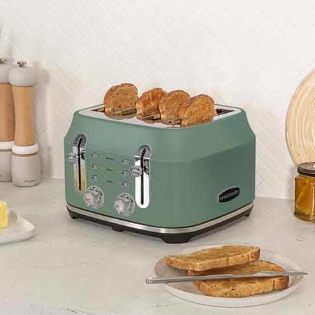 Rangemaster RMCL4S201MG Classic 4 Slice Toaster Mineral Green