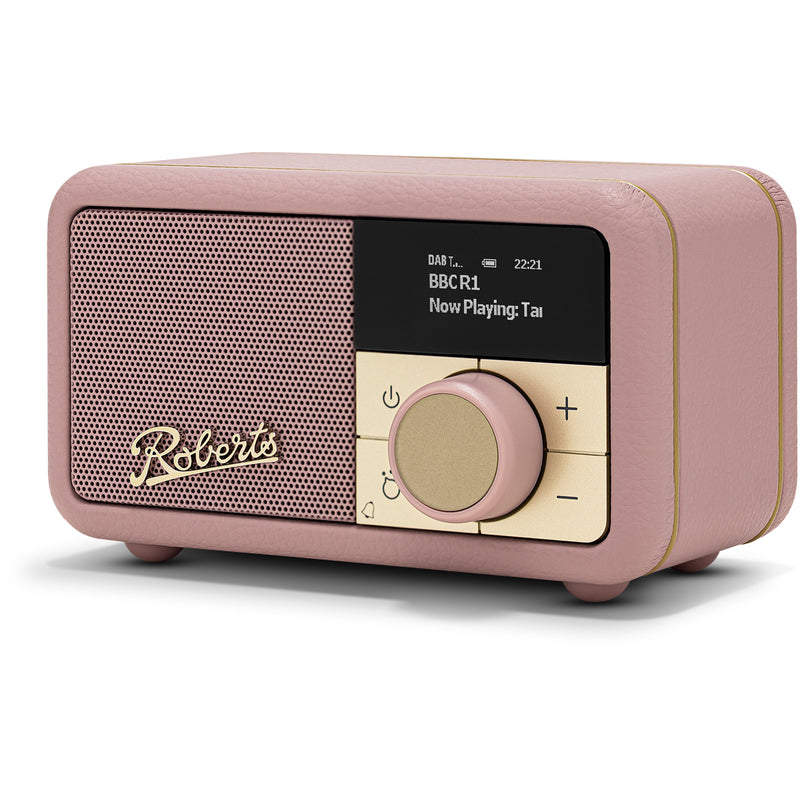 Roberts Revival Petite 2 DAB DAB+ Bluetooth Rechargeable Digital Radio Dusky Pink