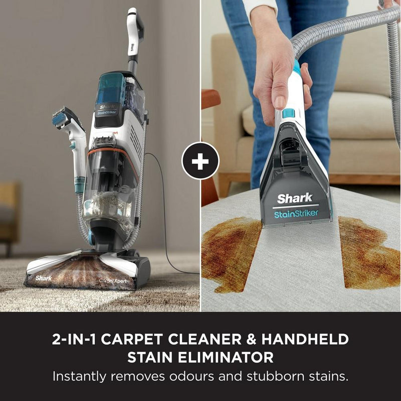 Shark EX200UK CarpetXpert Deep Carpet Cleaner with Built-In StainStriker - White