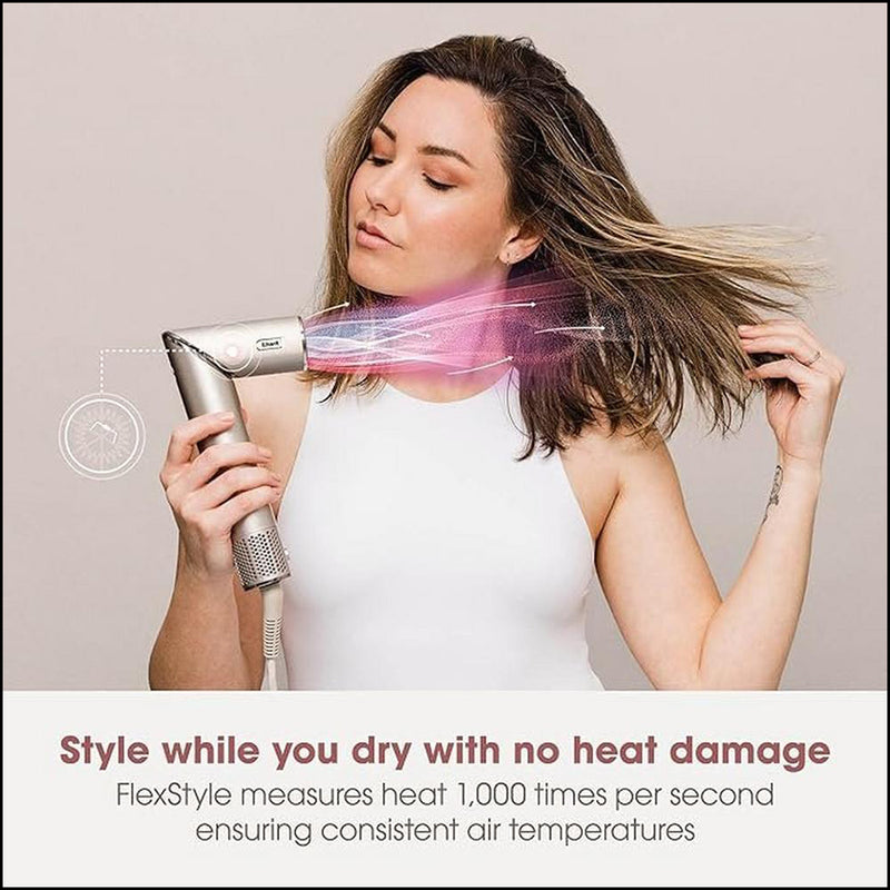 Shark HD430SLUK FlexStyle 4-in-1 Air Styler & Hair Dryer for Straight And Wavy Stone