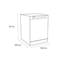 Sensis DWF0214FSDWA Freestanding Full Size Dishwasher White with 14 Place Settings