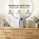 Shark HP062UK BreatheClear Compact Air Purifier with NeverChange6 - Dove