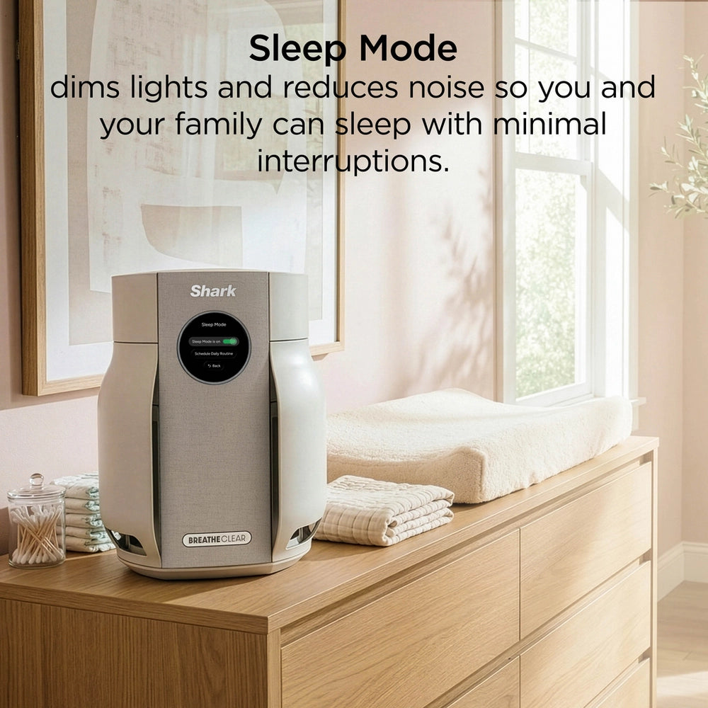 Shark HP062UK BreatheClear Compact Air Purifier with NeverChange6 - Dove