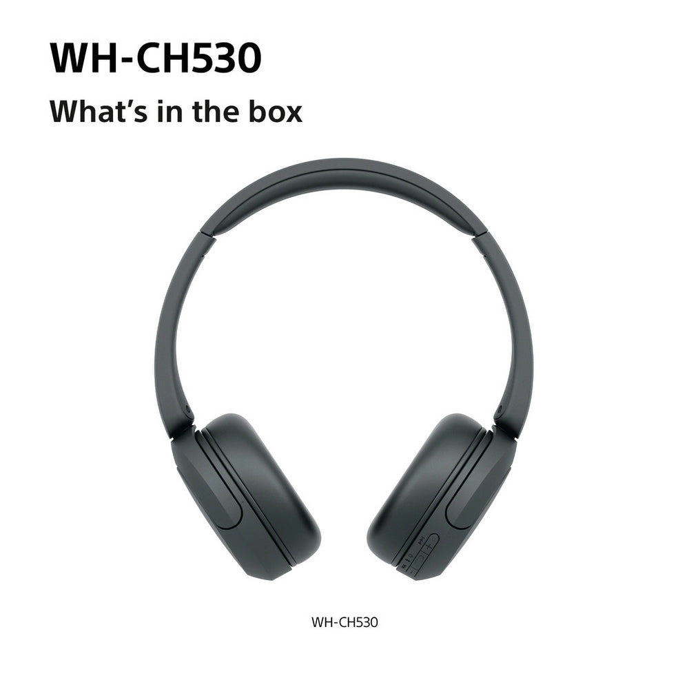 Sony WH-CH530 Wireless On-Ear Bluetooth Headphones Black