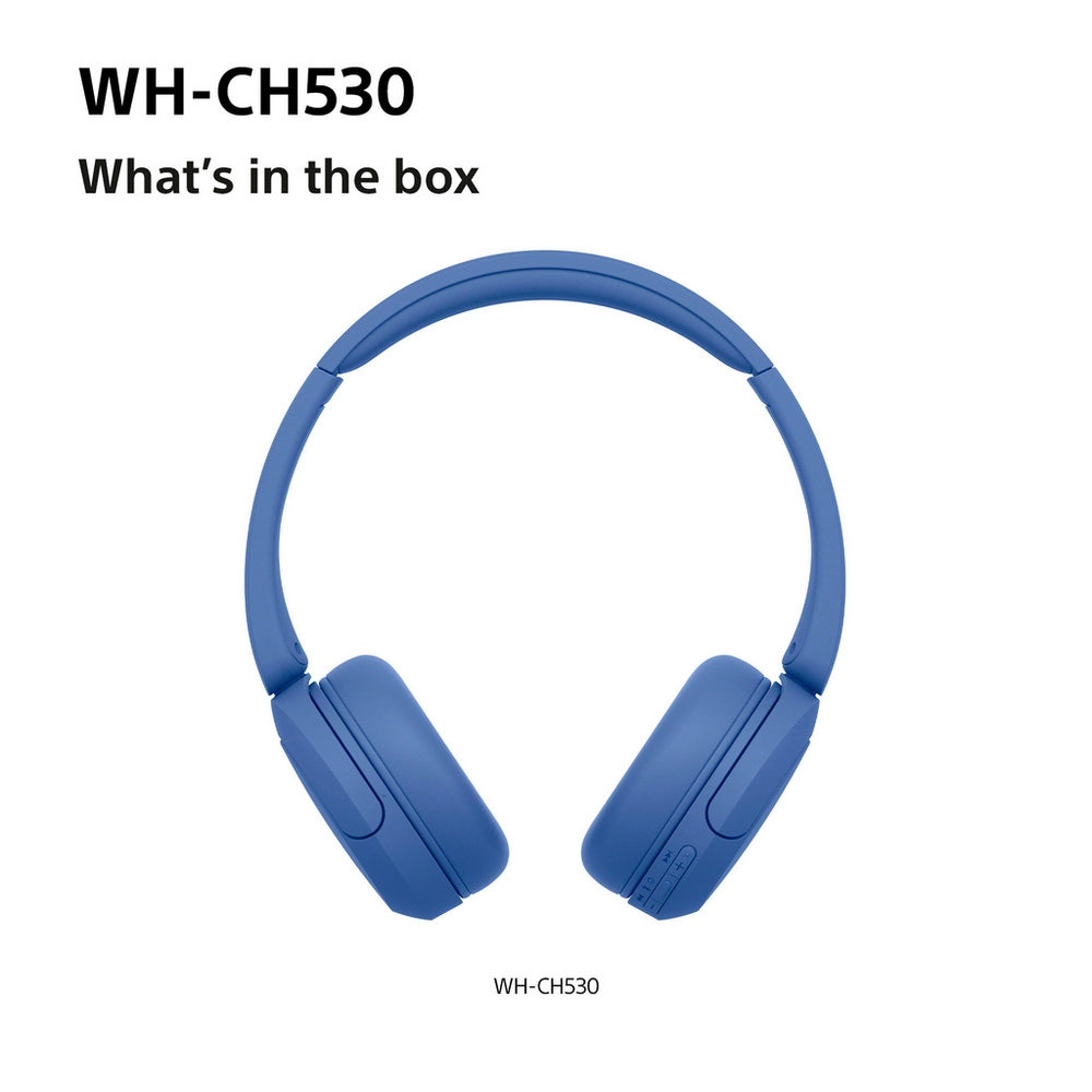Sony WH-CH530 Wireless On-Ear Bluetooth Headphones Blue