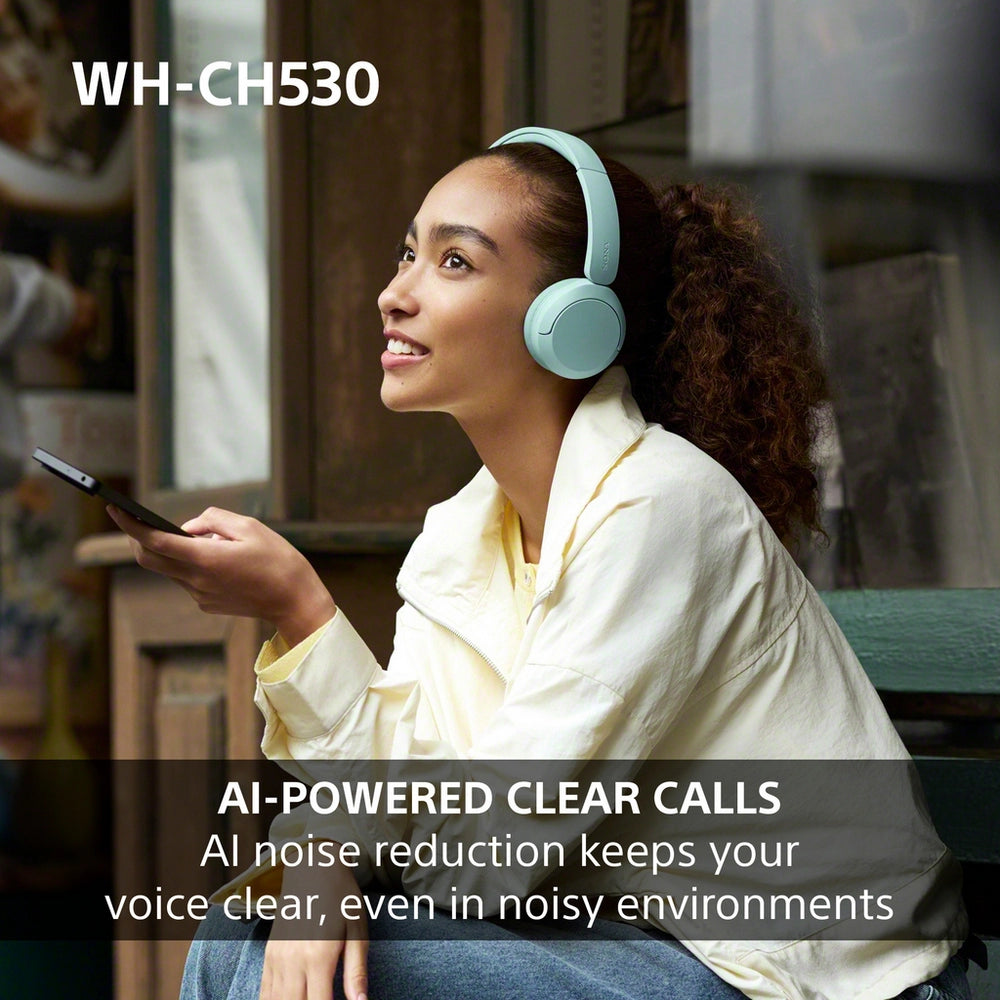 Sony WH-CH530 Wireless On-Ear Bluetooth Headphones Mint Green