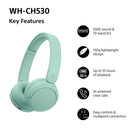 Sony WH-CH530 Wireless On-Ear Bluetooth Headphones Mint Green