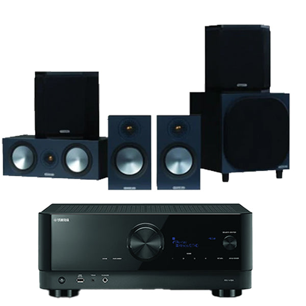 Yamaha RXV6A AV Receiver with Monitor Audio Bronze 100 AV Speaker Pack
