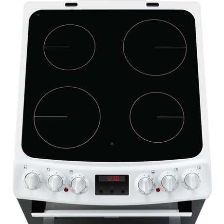 Zanussi ZCV46250WA 55cm Electric Cooker with Ceramic Hob White