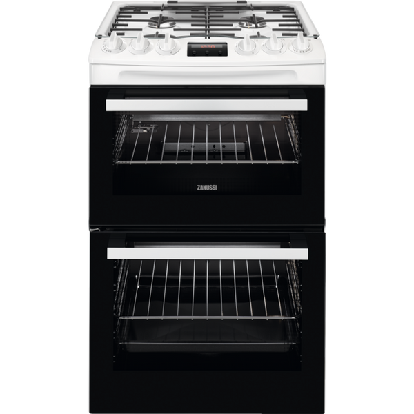 Zanussi ZCG43250WA Gas Cooker with Double Oven White
