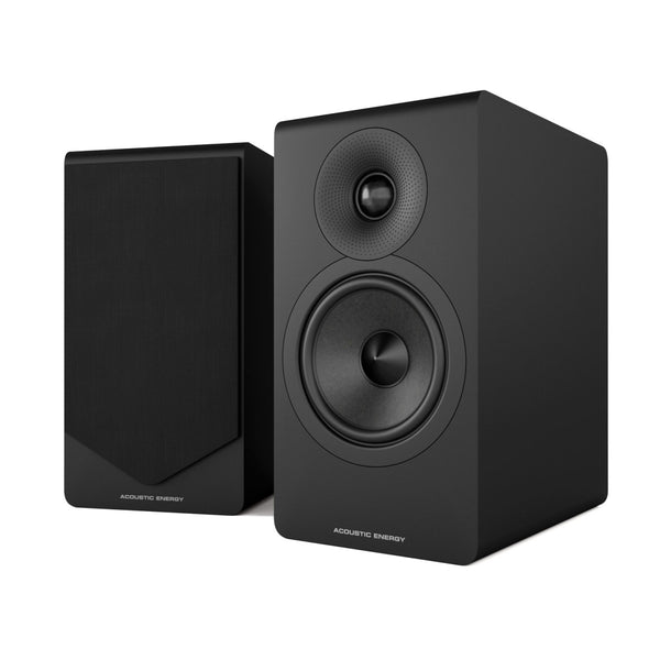 Acoustic Energy AE300 MKII Standmount Speakers Pair Matte Black Black