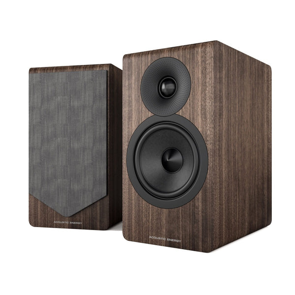 Acoustic Energy AE300 MKII Standmount Speakers Pair Walnut Veneer Walnut