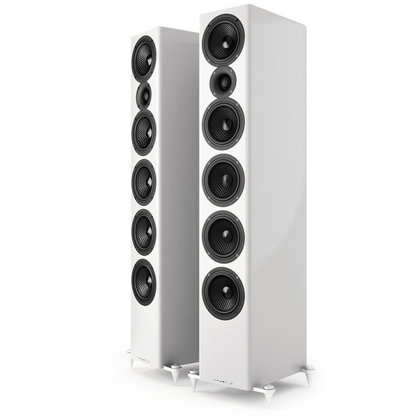 Acoustic Energy AE520 Floorstanding Speakers Pair Piano Gloss White White
