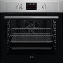 AEG 3000 Series BEX535A61M Air Fry Electric Single Built In Oven with Retractable Dials in Stainless Steel