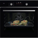 AEG 5000 Series GA5PB501AB Surround Cook with Steam Bake Electric Single Built In Oven with Retractable Dials Black