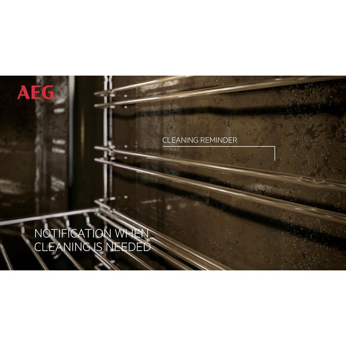 AEG 6000 Series BPE556060M Steam Bake Electric Single Built in Oven with Retractable Dials in Steinless Steel