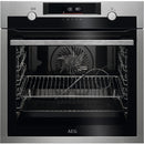 AEG 6000 Series BPE556060M Steam Bake Electric Single Built in Oven with Retractable Dials in Steinless Steel