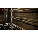 AEG 6000 Series BPK355061B Steam Bake Electric Single Built in Oven with Retractable Dials in Black