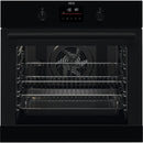 AEG 6000 Series BPK355061B Steam Bake Electric Single Built in Oven with Retractable Dials in Black
