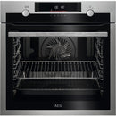 AEG 6000 Series BPS555060M Steam Bake Electric Single Built in Oven with Retractable Dials in Stainless Steel