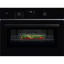 AEG 6000 Series CombiQuick TK6NK501B Compact Built in Microwave Combination Oven Black