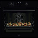 AEG 6000 Series OS6PB50AK Sense Cook Electric Built In Single Oven with Retractable Dials Black