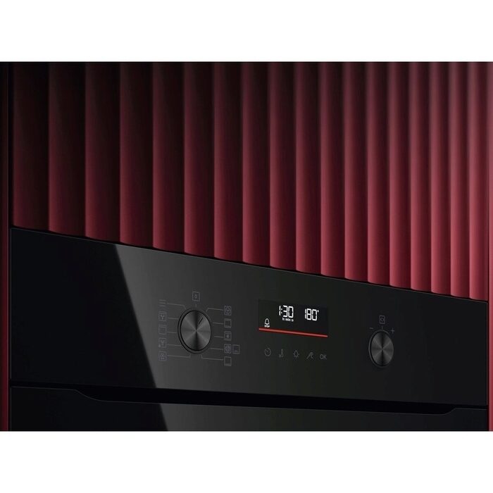 AEG 6000 Series OS6PB50AK Sense Cook Electric Built In Single Oven with Retractable Dials Black