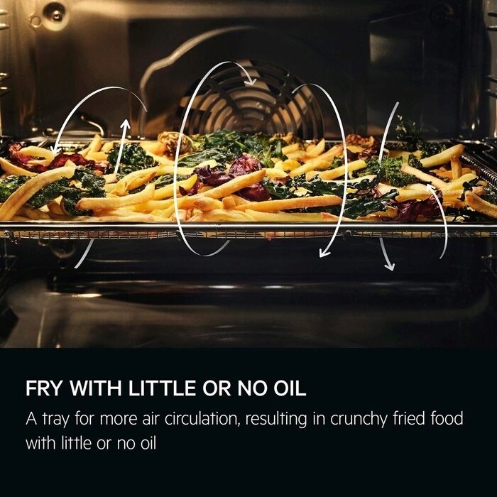 AEG 6000 Series OS6PB50AK Sense Cook Electric Built In Single Oven with Retractable Dials Black