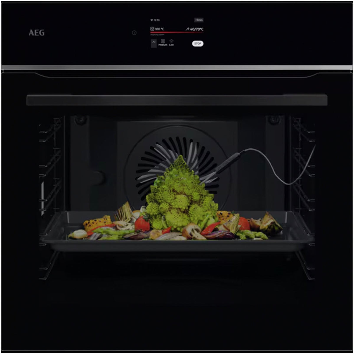 AEG 7000 Series MealAssist TE7PB731AB Electric Single Built in Oven with Touch Controls