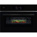 AEG 8000 Series MealAssist TK8NK721B Compact Built in Microwave Combination Oven Black