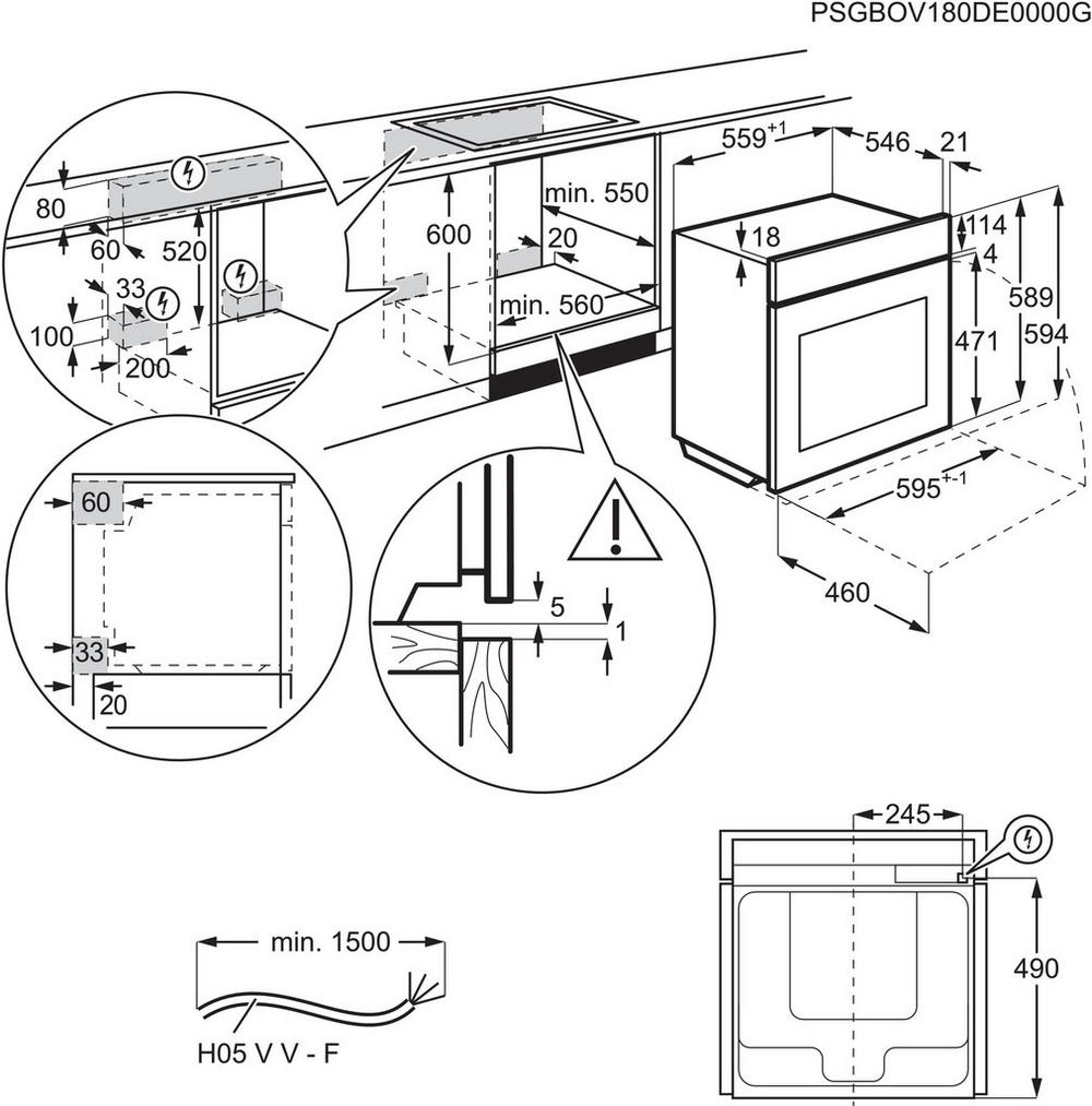 AEG BPE742380M 59.5cm Built In Electric Single Oven - Anti-Fingerprint stainless steel