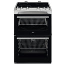 AEG CCX6501ACM Freestanding Electric Cooker Double Oven with Ceramic Hob Stainless Steel