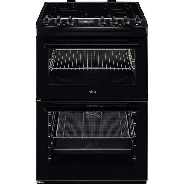 AEG CCX6740ACB 6000 Sreries Steam Bake 60cm Freestanding Electric Cooker with Ceramic Hob in Black