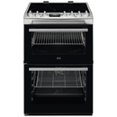 AEG CCX6740ACM 6000 Series Steam Bake 60cm Freestanding Electric Cooker with Ceramic Hob in Stainless Steel