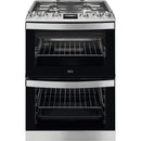 AEG CGB6131ACM 60cm Freestanding Gas Cooker with Double Oven in Stainless Steel