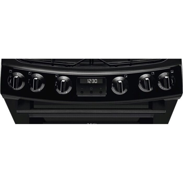 AEG CGX6130ACB 60cm Freestanding Gas Cooker with Double Oven in