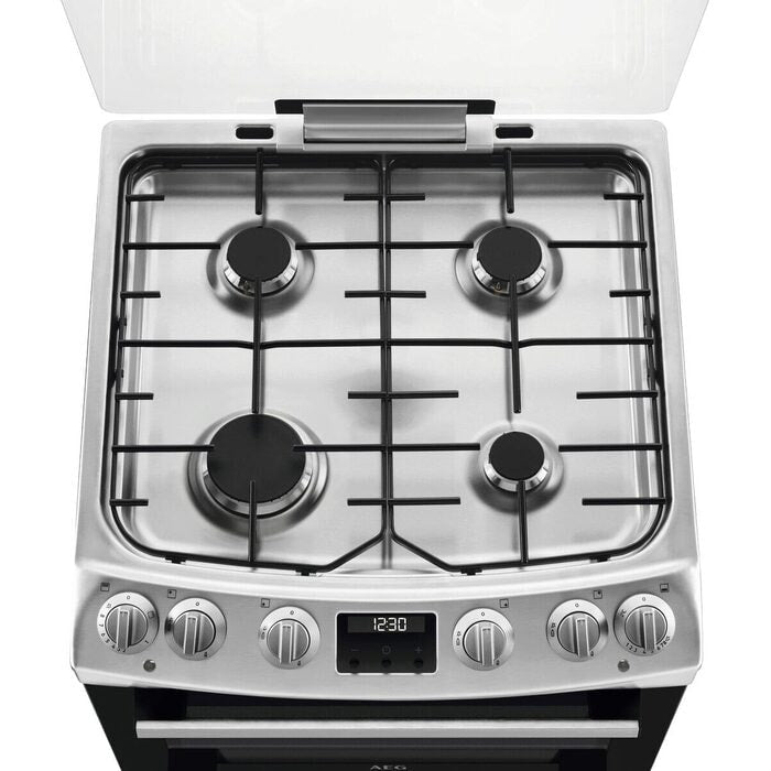 AEG CGX6130ACM 60cm Freestanding Gas Cooker with Double Oven in Stainless Steel