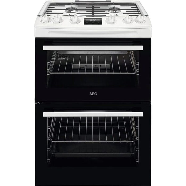 AEG CGX6130ACW 60cm Freestanding Gas Cooker with Double Oven in White