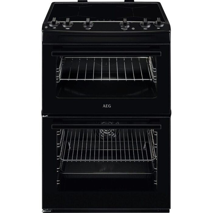 AEG CIX6500ABB 5000 Series Surround Cook 60cm Freestanding Electric Cooker with Induction Hob in Black Black